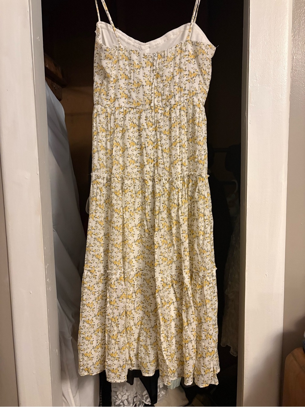 Trixxi White and Yellow Floral Maxi Sundress